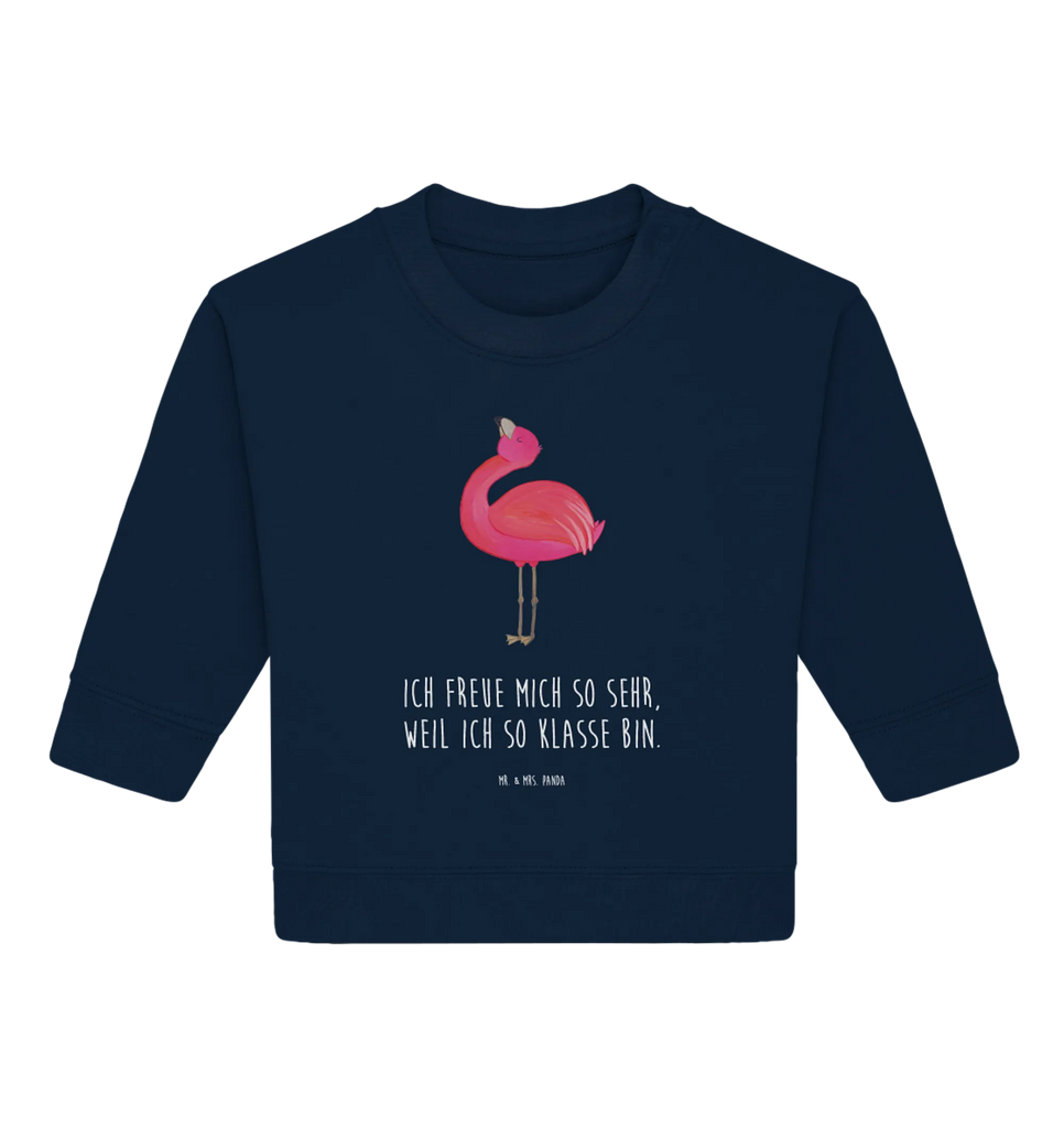 Organic Baby Pullover Flamingo Stolz Baby Bullover, Baby Sweatshirt, Flamingo, stolz, Freude, Selbstliebe, Selbstakzeptanz, Freundin, beste Freundin, Tochter, Mama, Schwester