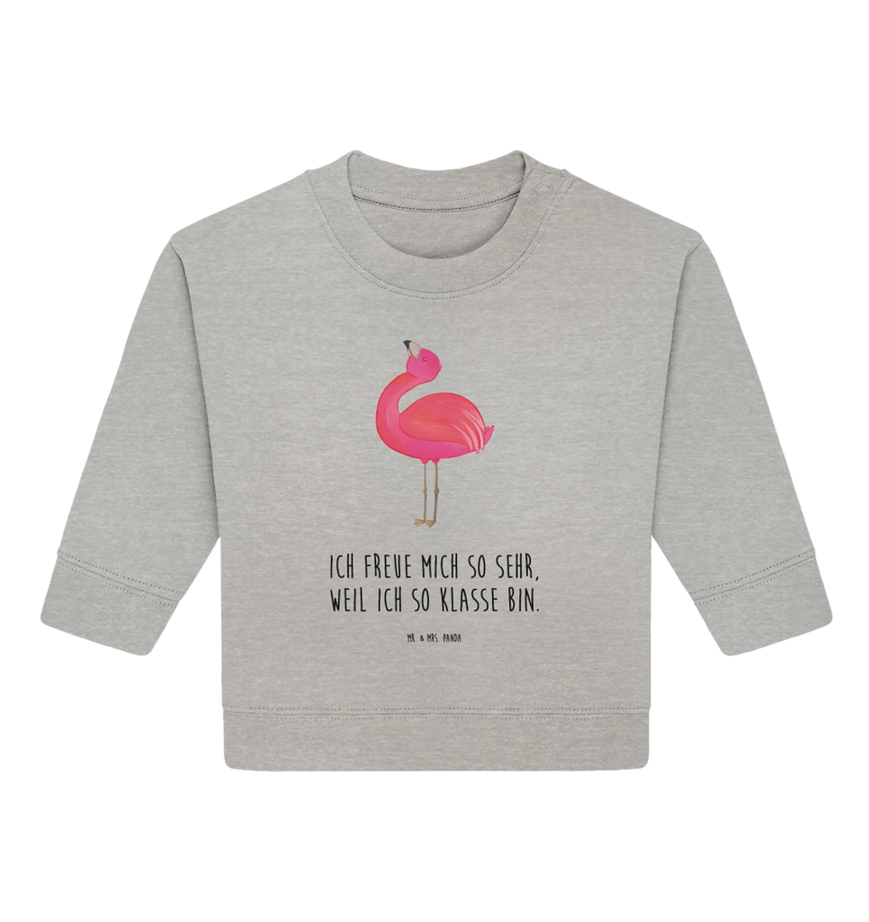 Organic Baby Pullover Flamingo Stolz Baby Bullover, Baby Sweatshirt, Flamingo, stolz, Freude, Selbstliebe, Selbstakzeptanz, Freundin, beste Freundin, Tochter, Mama, Schwester