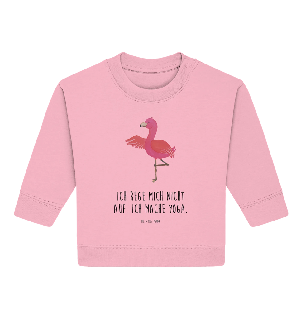 Organic Baby Pullover Flamingo Yoga Baby Bullover, Baby Sweatshirt, Flamingo, Vogel, Yoga, Namaste, Achtsamkeit, Yoga-Übung, Entspannung, Ärger, Aufregen, Tiefenentspannung