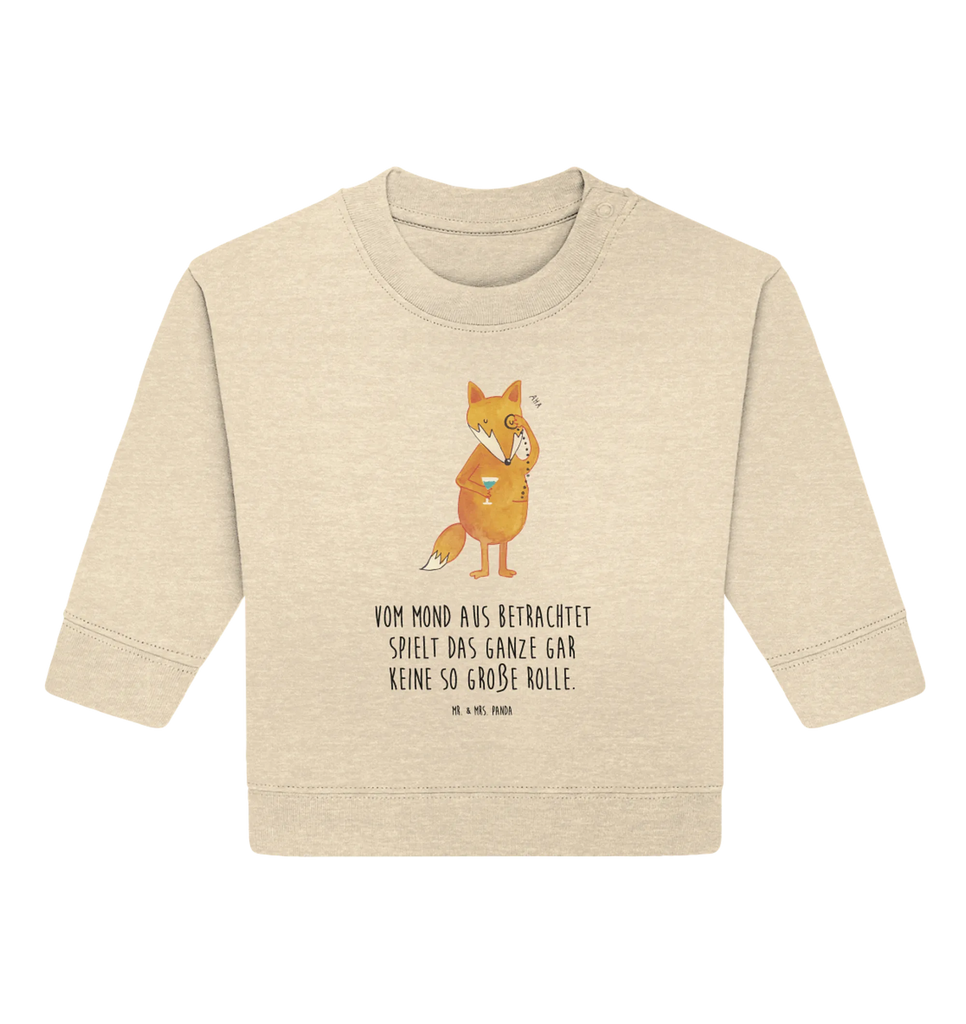 Organic Baby Pullover Fuchs Lord Baby Bullover, Baby Sweatshirt, Fuchs, Füchse, tröstende Worte, Spruch lustig, Liebeskummer Geschenk, Motivation Spruch, Problemlösung