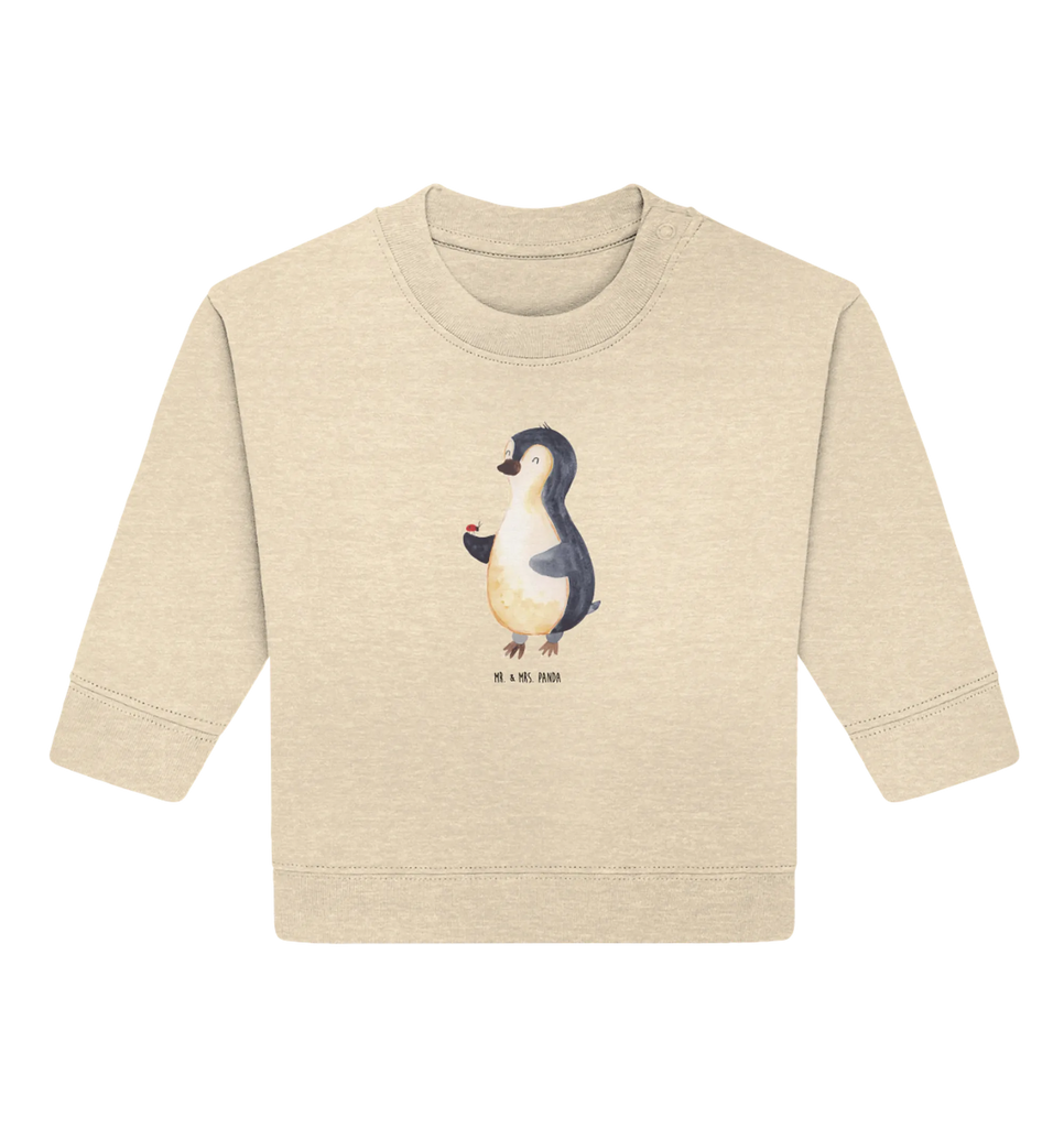 Organic Baby Pullover Pinguin Marienkäfer Baby Bullover, Baby Sweatshirt, Pinguin, Pinguine, Marienkäfer, Liebe, Wunder, Glück, Freude, Lebensfreude