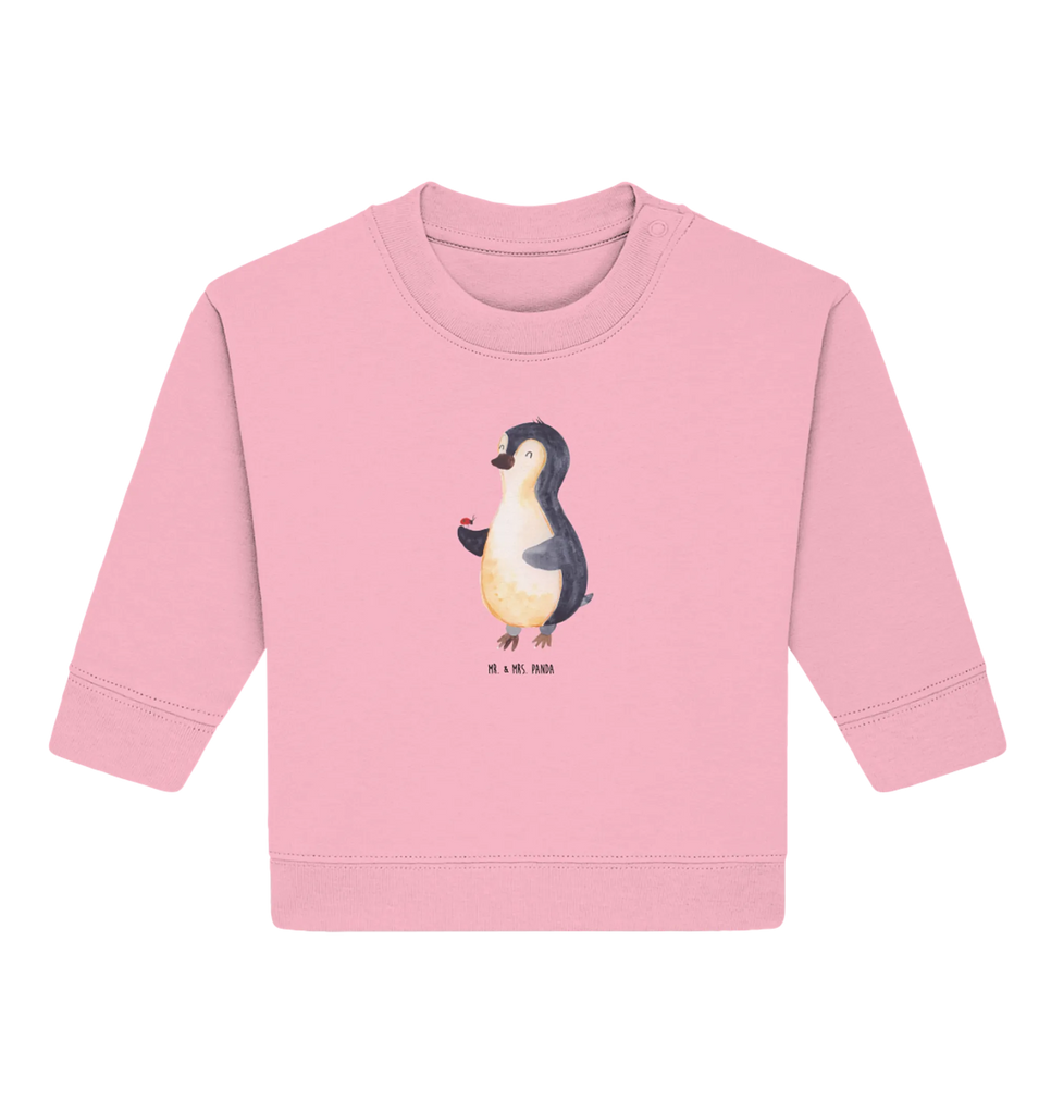 Organic Baby Pullover Pinguin Marienkäfer Baby Bullover, Baby Sweatshirt, Pinguin, Pinguine, Marienkäfer, Liebe, Wunder, Glück, Freude, Lebensfreude