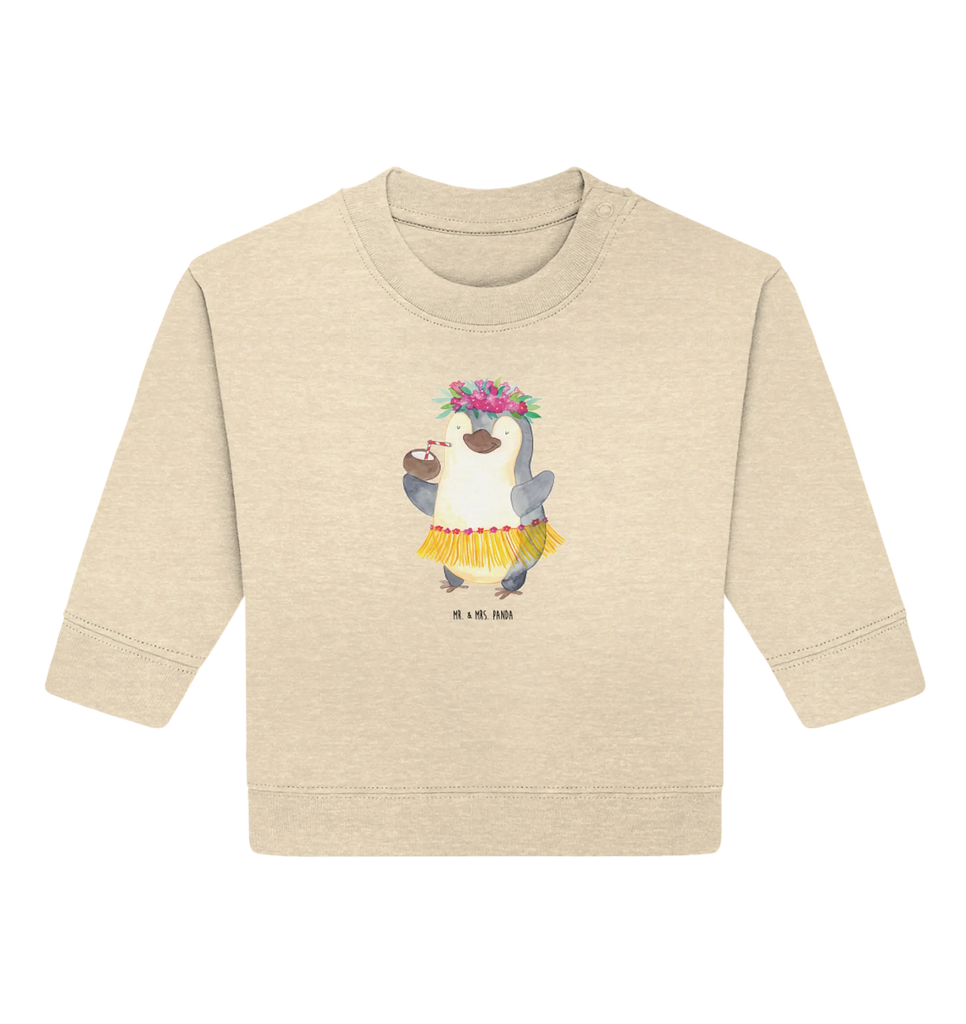 Organic Baby Pullover Pinguin Kokosnuss Baby Bullover, Baby Sweatshirt, Pinguin, Aloha, Hawaii, Urlaub, Kokosnuss, Pinguine