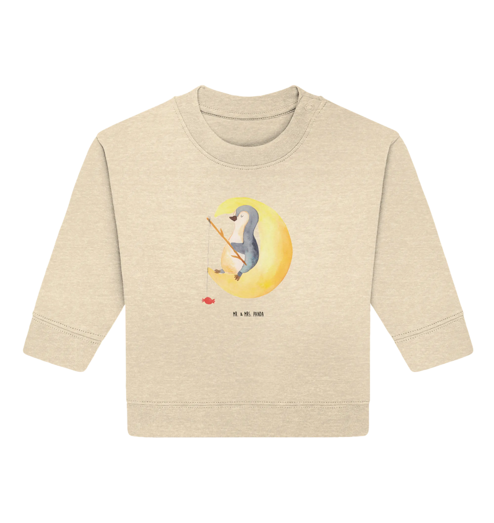 Organic Baby Pullover Pinguin Mond Baby Bullover, Baby Sweatshirt, Pinguin, Pinguine, Spruch, schlafen, Nachtruhe, Einschlafen, Schlafzimmer, Schlafstörungen, Gästezimmer