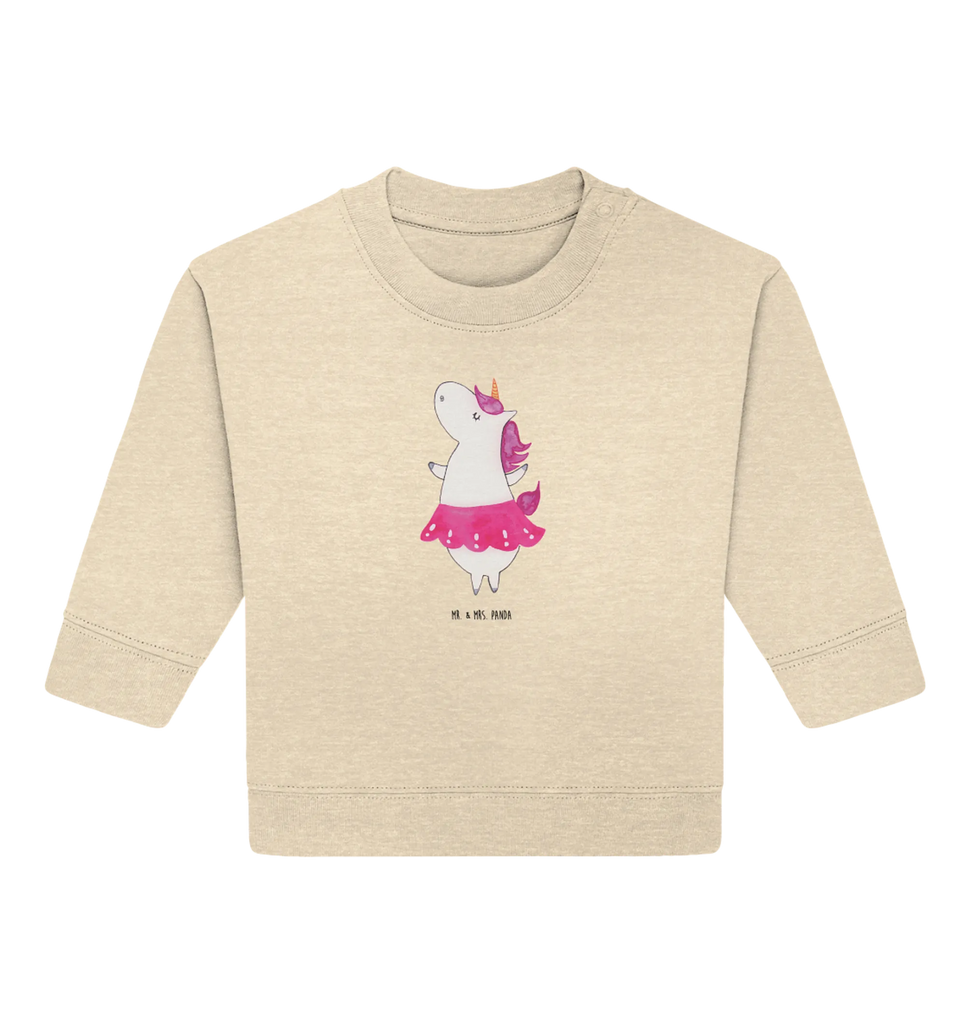 Organic Baby Pullover Einhorn Ballerina Baby Bullover, Baby Sweatshirt, Einhorn, Einhörner, Einhorn Deko, Pegasus, Unicorn, Tanzen, Ballerina, Party, Wohnung, Spaß, Feiern, Geburtstag, Tänzerin, Lebenslust, Lebensfreude