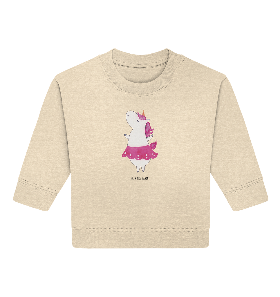 Organic Baby Pullover Einhorn Ballerina Baby Bullover, Baby Sweatshirt, Einhorn, Einhörner, Einhorn Deko, Pegasus, Unicorn, Tanzen, Ballerina, Party, Wohnung, Spaß, Feiern, Geburtstag, Tänzerin, Lebenslust, Lebensfreude