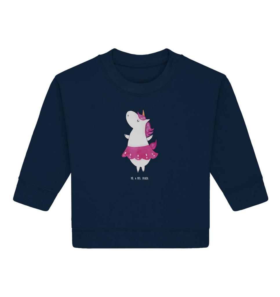 Organic Baby Pullover Einhorn Ballerina Baby Bullover, Baby Sweatshirt, Einhorn, Einhörner, Einhorn Deko, Pegasus, Unicorn, Tanzen, Ballerina, Party, Wohnung, Spaß, Feiern, Geburtstag, Tänzerin, Lebenslust, Lebensfreude