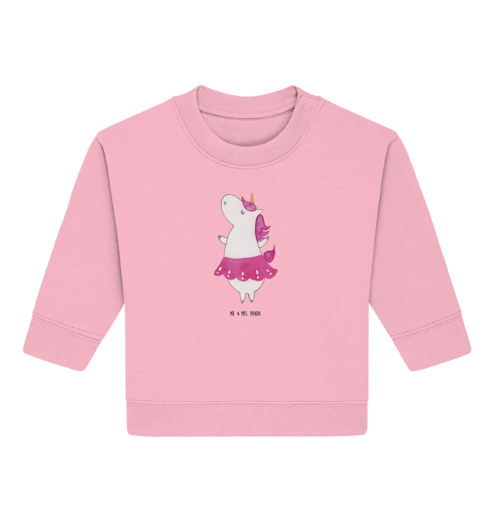 Organic Baby Pullover Einhorn Ballerina Baby Bullover, Baby Sweatshirt, Einhorn, Einhörner, Einhorn Deko, Pegasus, Unicorn, Tanzen, Ballerina, Party, Wohnung, Spaß, Feiern, Geburtstag, Tänzerin, Lebenslust, Lebensfreude