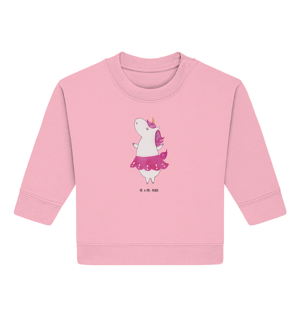 Organic Baby Pullover Einhorn Ballerina Baby Bullover, Baby Sweatshirt, Einhorn, Einhörner, Einhorn Deko, Pegasus, Unicorn, Tanzen, Ballerina, Party, Wohnung, Spaß, Feiern, Geburtstag, Tänzerin, Lebenslust, Lebensfreude