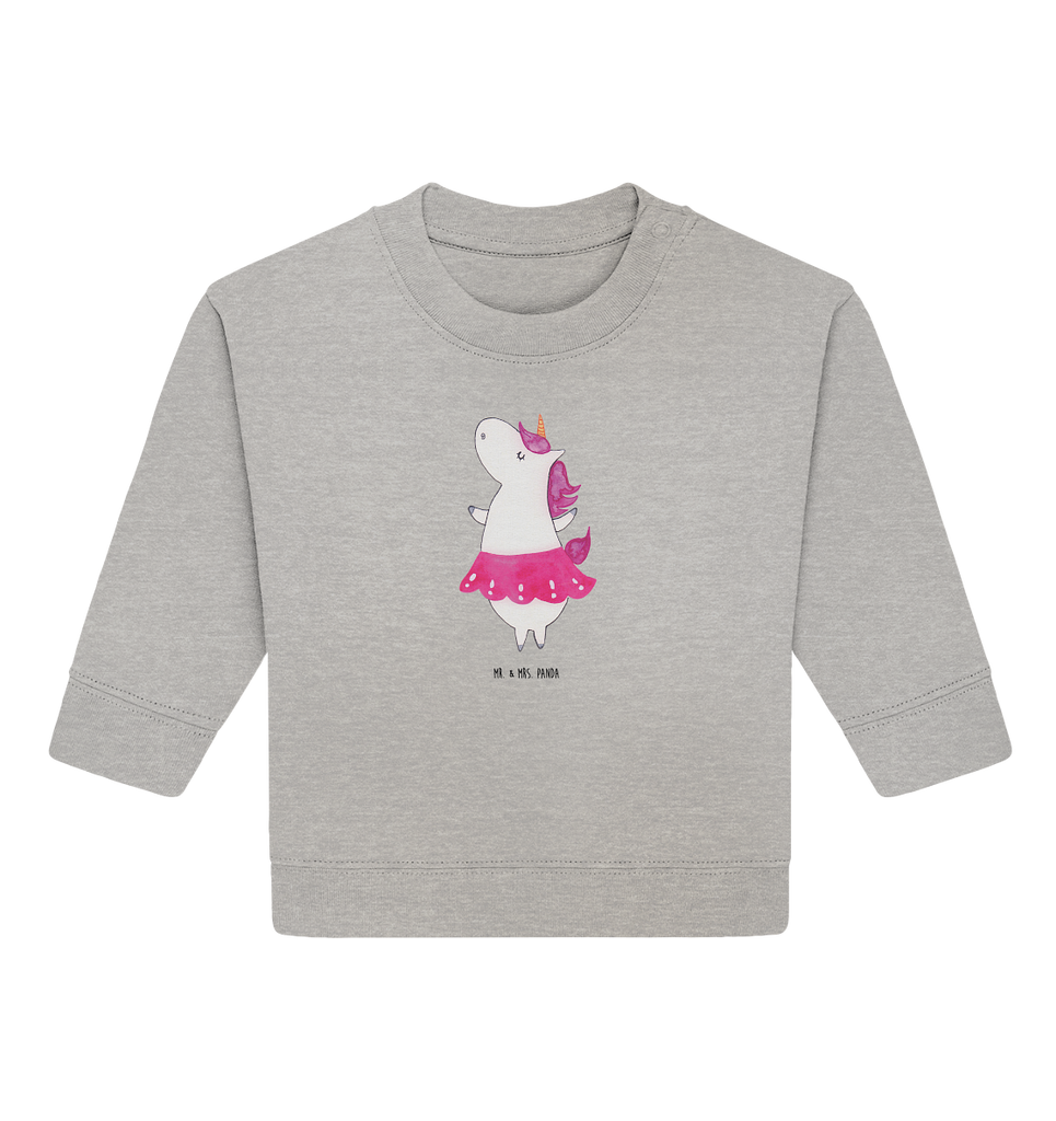 Organic Baby Pullover Einhorn Ballerina Baby Bullover, Baby Sweatshirt, Einhorn, Einhörner, Einhorn Deko, Pegasus, Unicorn, Tanzen, Ballerina, Party, Wohnung, Spaß, Feiern, Geburtstag, Tänzerin, Lebenslust, Lebensfreude