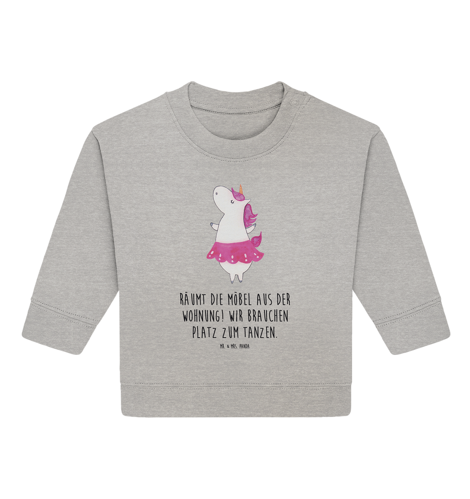 Organic Baby Pullover Einhorn Ballerina Baby Bullover, Baby Sweatshirt, Einhorn, Einhörner, Einhorn Deko, Pegasus, Unicorn, Tanzen, Ballerina, Party, Wohnung, Spaß, Feiern, Geburtstag, Tänzerin, Lebenslust, Lebensfreude