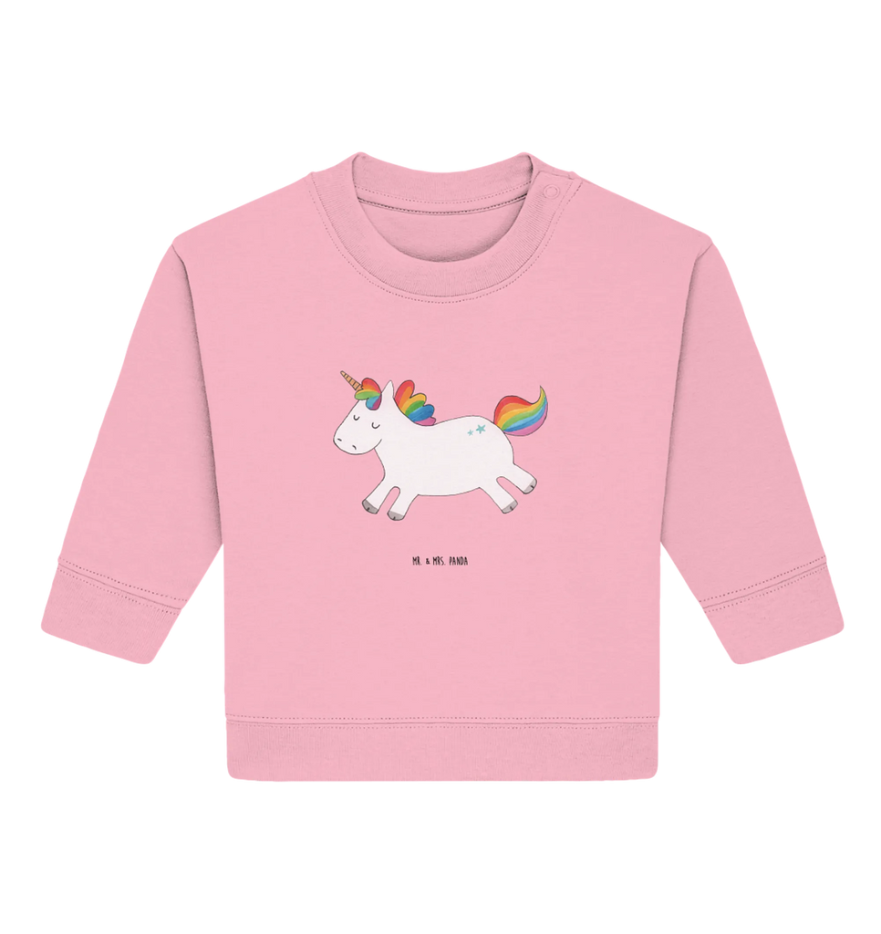 Organic Baby Pullover Einhorn Happy Baby Bullover, Baby Sweatshirt, Einhorn, Einhörner, Einhorn Deko, Pegasus, Unicorn, glücklich, fröhlich, Spaß, Freude, Lebensfreude, witzig, spannend, Lächeln, Lachen