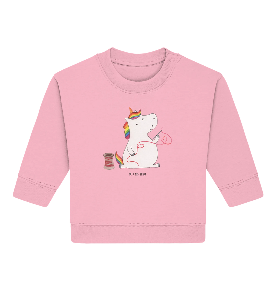 Organic Baby Pullover Einhorn Näherin Baby Bullover, Baby Sweatshirt, Einhorn, Einhörner, Einhorn Deko, Pegasus, Unicorn, Näherin, nähen, Mädchen, Freundin, Häkeln, Stricken, basteln, Nähzimmer