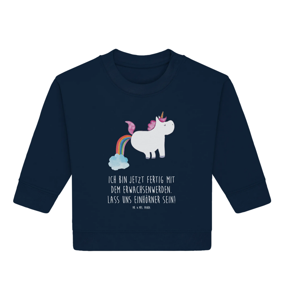 Organic Baby Pullover Einhorn Pupsen Baby Bullover, Baby Sweatshirt, Einhorn, Einhörner, Einhorn Deko, Unicorn, Pups, Regenbogen, Glitzer, Einhornpower, Erwachsenwerden, Spaß, lustig, Freundin