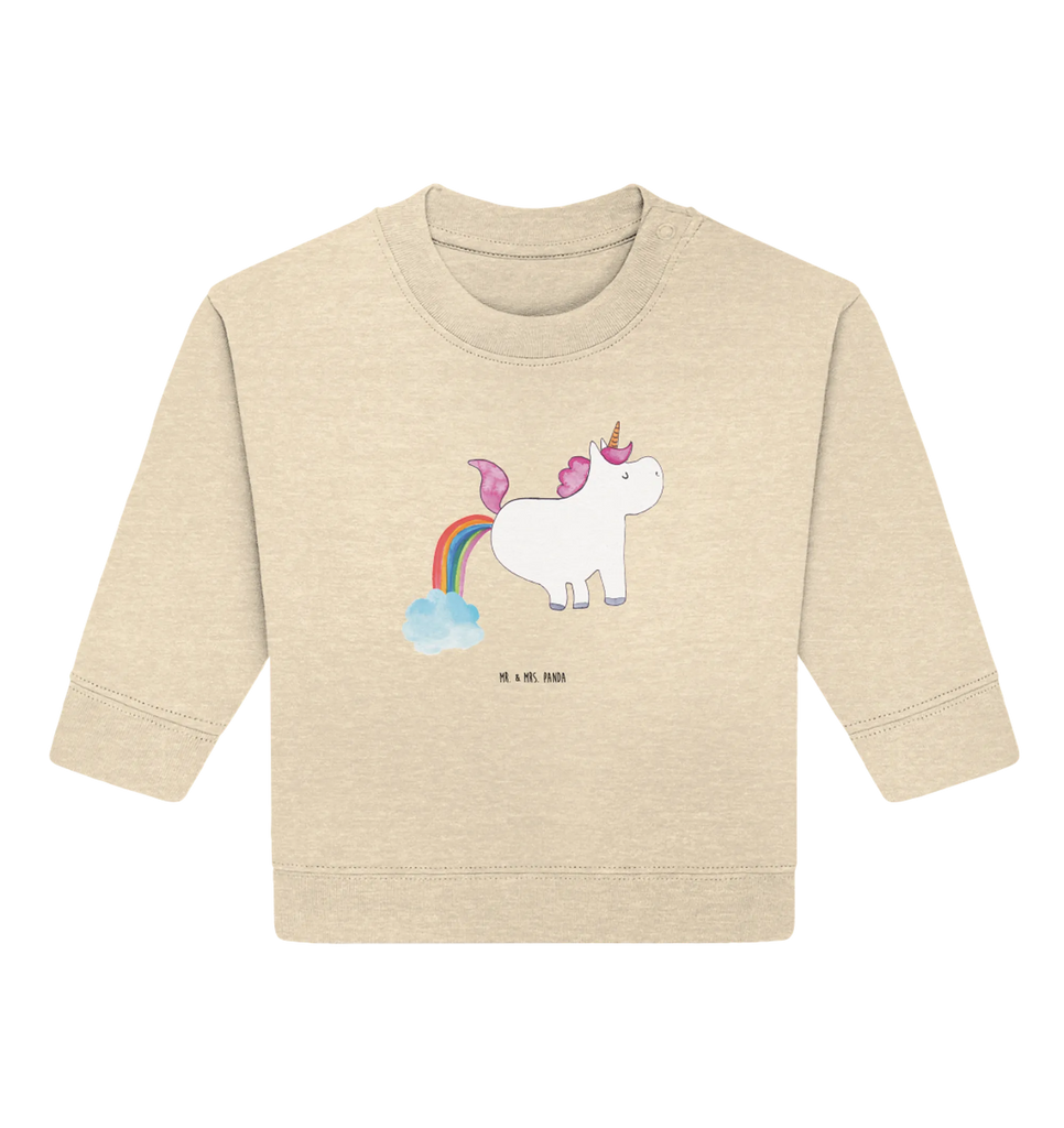 Organic Baby Pullover Einhorn Pupsen Baby Bullover, Baby Sweatshirt, Einhorn, Einhörner, Einhorn Deko, Unicorn, Pups, Regenbogen, Glitzer, Einhornpower, Erwachsenwerden, Spaß, lustig, Freundin