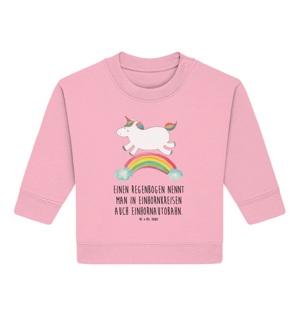 Organic Baby Pullover Einhorn Regenbogen Baby Bullover, Baby Sweatshirt, Einhorn, Einhörner, Einhorn Deko, Pegasus, Unicorn, Regenbogen, Glitzer, Einhornpower, Erwachsenwerden, Einhornautobahn