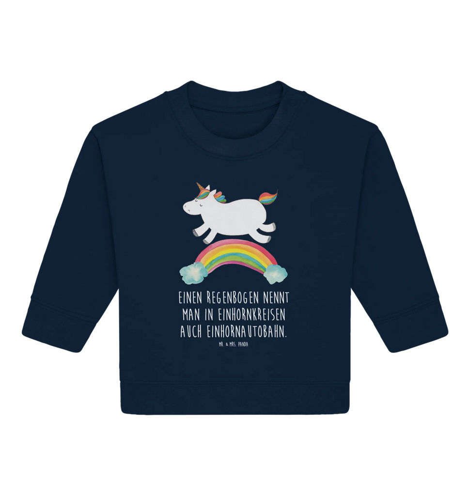 Organic Baby Pullover Einhorn Regenbogen Baby Bullover, Baby Sweatshirt, Einhorn, Einhörner, Einhorn Deko, Pegasus, Unicorn, Regenbogen, Glitzer, Einhornpower, Erwachsenwerden, Einhornautobahn