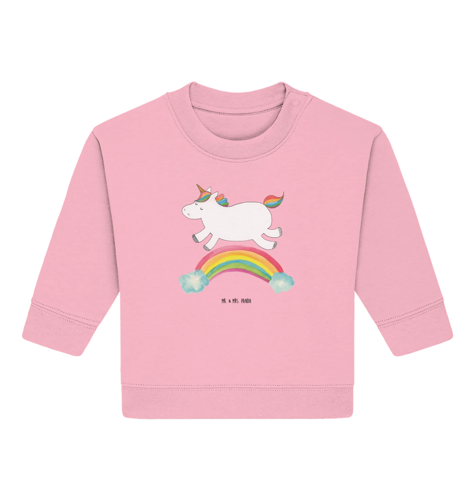 Organic Baby Pullover Einhorn Regenbogen Baby Bullover, Baby Sweatshirt, Einhorn, Einhörner, Einhorn Deko, Pegasus, Unicorn, Regenbogen, Glitzer, Einhornpower, Erwachsenwerden, Einhornautobahn