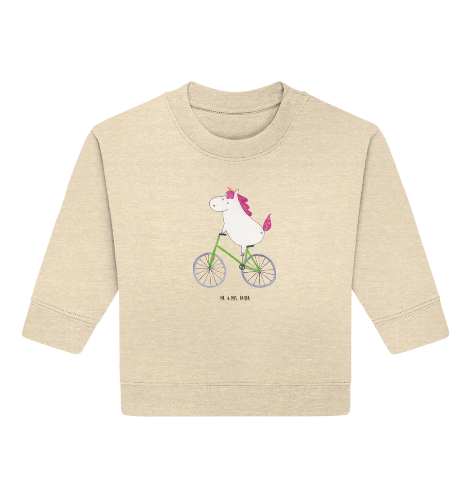 Organic Baby Pullover Einhorn Radfahrer Baby Bullover, Baby Sweatshirt, Einhorn, Einhörner, Einhorn Deko, Pegasus, Unicorn, Radfahren, Radfahrer, Rad, Bike, Feenstaub, Konfetti, Luxusproblem, Kummer, Liebeskummer