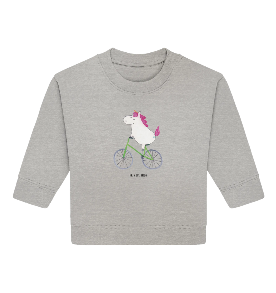 Organic Baby Pullover Einhorn Radfahrer Baby Bullover, Baby Sweatshirt, Einhorn, Einhörner, Einhorn Deko, Pegasus, Unicorn, Radfahren, Radfahrer, Rad, Bike, Feenstaub, Konfetti, Luxusproblem, Kummer, Liebeskummer