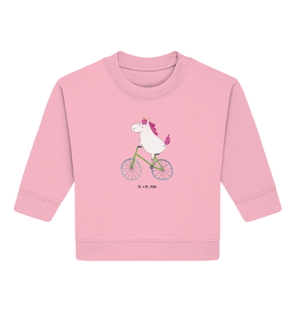 Organic Baby Pullover Einhorn Radfahrer Baby Bullover, Baby Sweatshirt, Einhorn, Einhörner, Einhorn Deko, Pegasus, Unicorn, Radfahren, Radfahrer, Rad, Bike, Feenstaub, Konfetti, Luxusproblem, Kummer, Liebeskummer