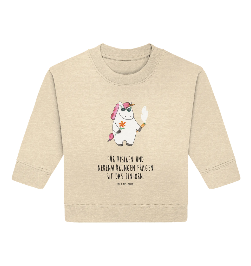 Organic Baby Pullover Einhorn Woodstock Baby Bullover, Baby Sweatshirt, Einhorn, Einhörner, Einhorn Deko, Pegasus, Unicorn, Kiffen, Joint, Zigarette, Alkohol, Party, Spaß. lustig, witzig, Woodstock