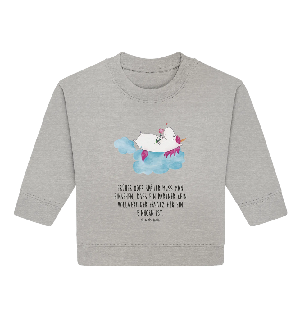 Organic Baby Pullover Einhorn Verliebt Baby Bullover, Baby Sweatshirt, Einhorn, Einhörner, Einhorn Deko, Unicorn, verliebt, Liebe, Liebesbeweis, Freundin, Wolke