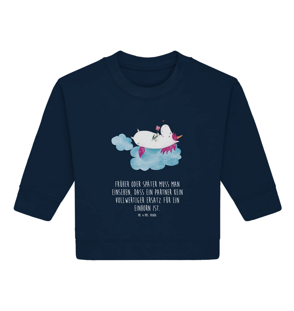 Organic Baby Pullover Einhorn Verliebt Baby Bullover, Baby Sweatshirt, Einhorn, Einhörner, Einhorn Deko, Unicorn, verliebt, Liebe, Liebesbeweis, Freundin, Wolke