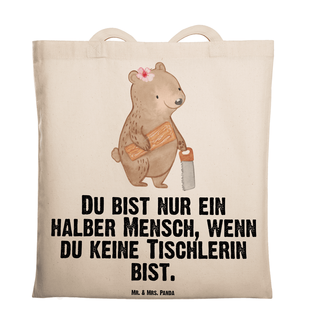 Tragetasche Tischlerin mit Herz Beuteltasche, Beutel, Einkaufstasche, Jutebeutel, Stoffbeutel, Tasche, Shopper, Umhängetasche, Strandtasche, Schultertasche, Stofftasche, Tragetasche, Badetasche, Jutetasche, Einkaufstüte, Laptoptasche, Beruf, Ausbildung, Jubiläum, Abschied, Rente, Kollege, Kollegin, Geschenk, Schenken, Arbeitskollege, Mitarbeiter, Firma, Danke, Dankeschön