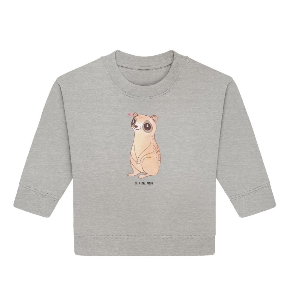 Organic Baby Pullover Slow loris Happy Baby Bullover, Baby Sweatshirt, Tiermotive, Gute Laune, lustige Sprüche, Tiere, Plumplori, Niedlich, Glück