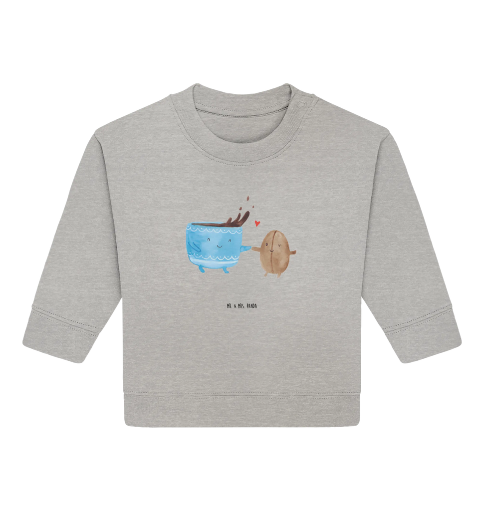 Organic Baby Pullover Kaffee Bohne Baby Bullover, Baby Sweatshirt, Tiermotive, Gute Laune, lustige Sprüche, Tiere, Kaffee, Kaffeebohne, Genuss, Zufriedenheit, Glück