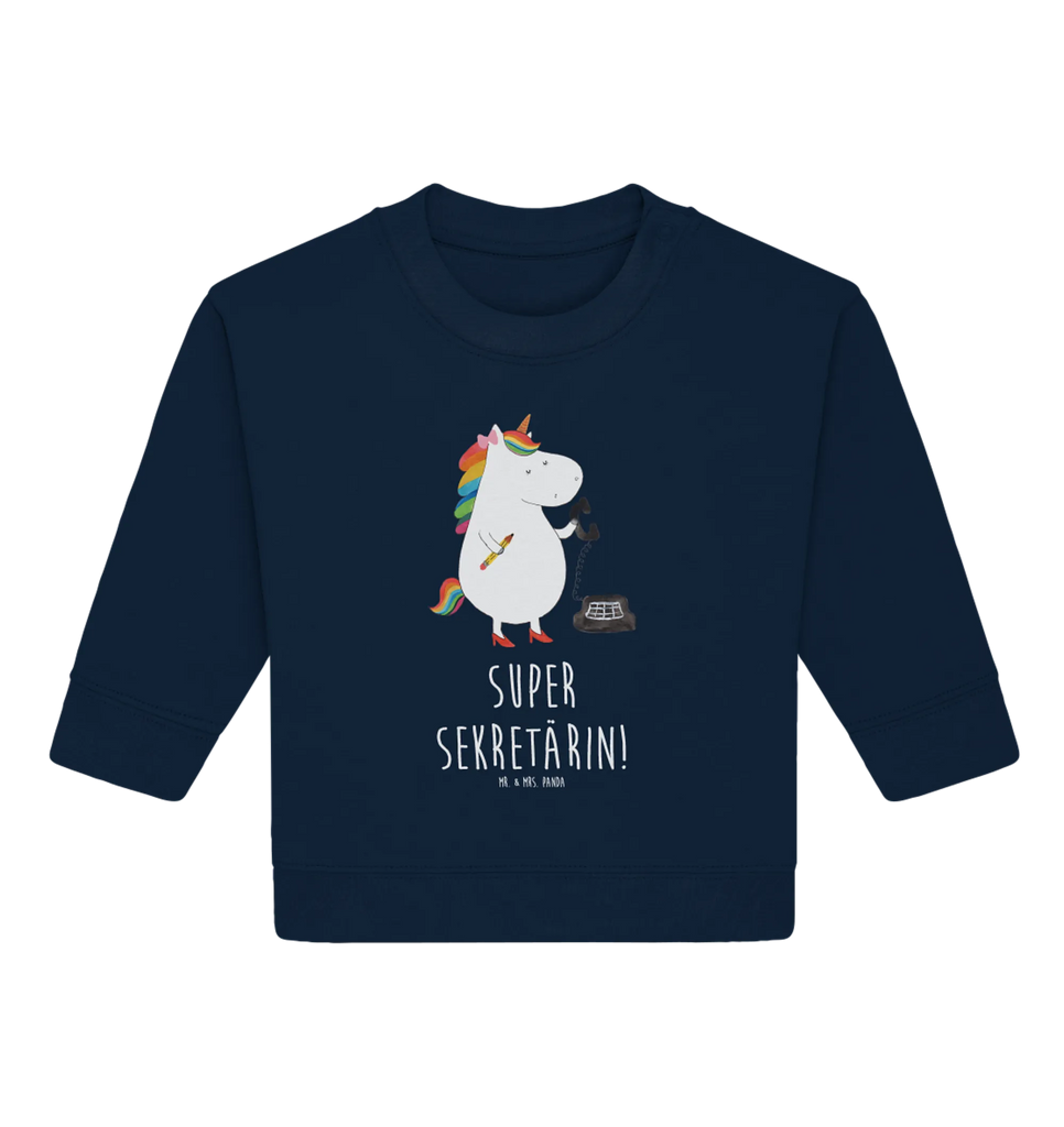 Organic Baby Pullover Einhorn Sekretärin Baby Bullover, Baby Sweatshirt, Einhorn, Einhörner, Einhorn Deko, Pegasus, Unicorn, Sekretärin, Büro, Rechtsanwältin, Rechtsanwaltsgehilfin, Steuerbüro, Steuerkanzlei, Bürokraft, Bürohilfe