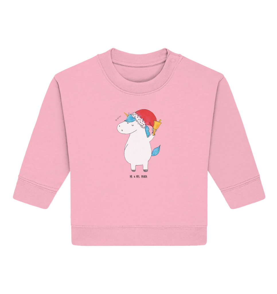 Organic Baby Pullover Einhorn Weihnachtsmann Baby Bullover, Baby Sweatshirt, Einhorn, Einhörner, Einhorn Deko, Pegasus, Unicorn, Gin, Schokolade, Schoki, Weihnachten, Weihnachtsmann, Nikolaus, Wunschzettel, Wunschliste, Feenstaub