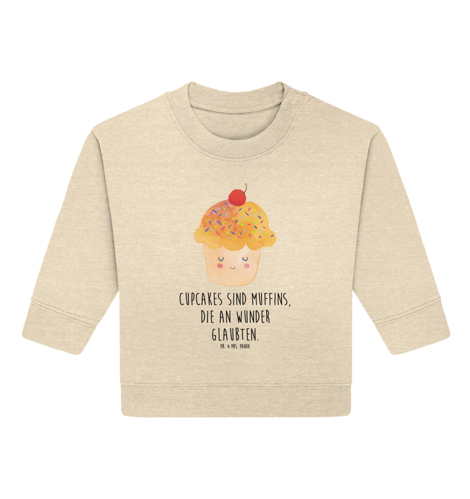 Organic Baby Pullover Cupcake Baby Bullover, Baby Sweatshirt, Tiermotive, Gute Laune, lustige Sprüche, Tiere, Cupcakes, Muffin, Wunder, Küche Deko, Küche Spruch, Backen Geschenk, Geschenk Koch, Motivation Sprüche