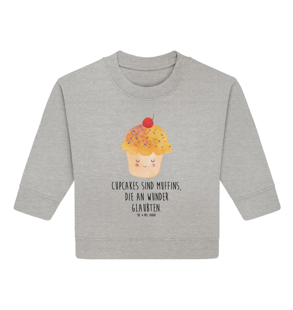 Organic Baby Pullover Cupcake Baby Bullover, Baby Sweatshirt, Tiermotive, Gute Laune, lustige Sprüche, Tiere, Cupcakes, Muffin, Wunder, Küche Deko, Küche Spruch, Backen Geschenk, Geschenk Koch, Motivation Sprüche