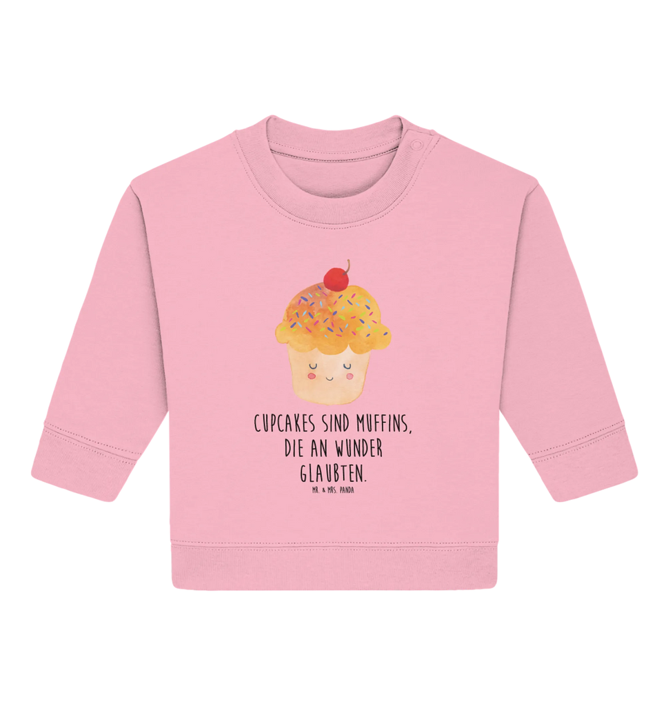 Organic Baby Pullover Cupcake Baby Bullover, Baby Sweatshirt, Tiermotive, Gute Laune, lustige Sprüche, Tiere, Cupcakes, Muffin, Wunder, Küche Deko, Küche Spruch, Backen Geschenk, Geschenk Koch, Motivation Sprüche