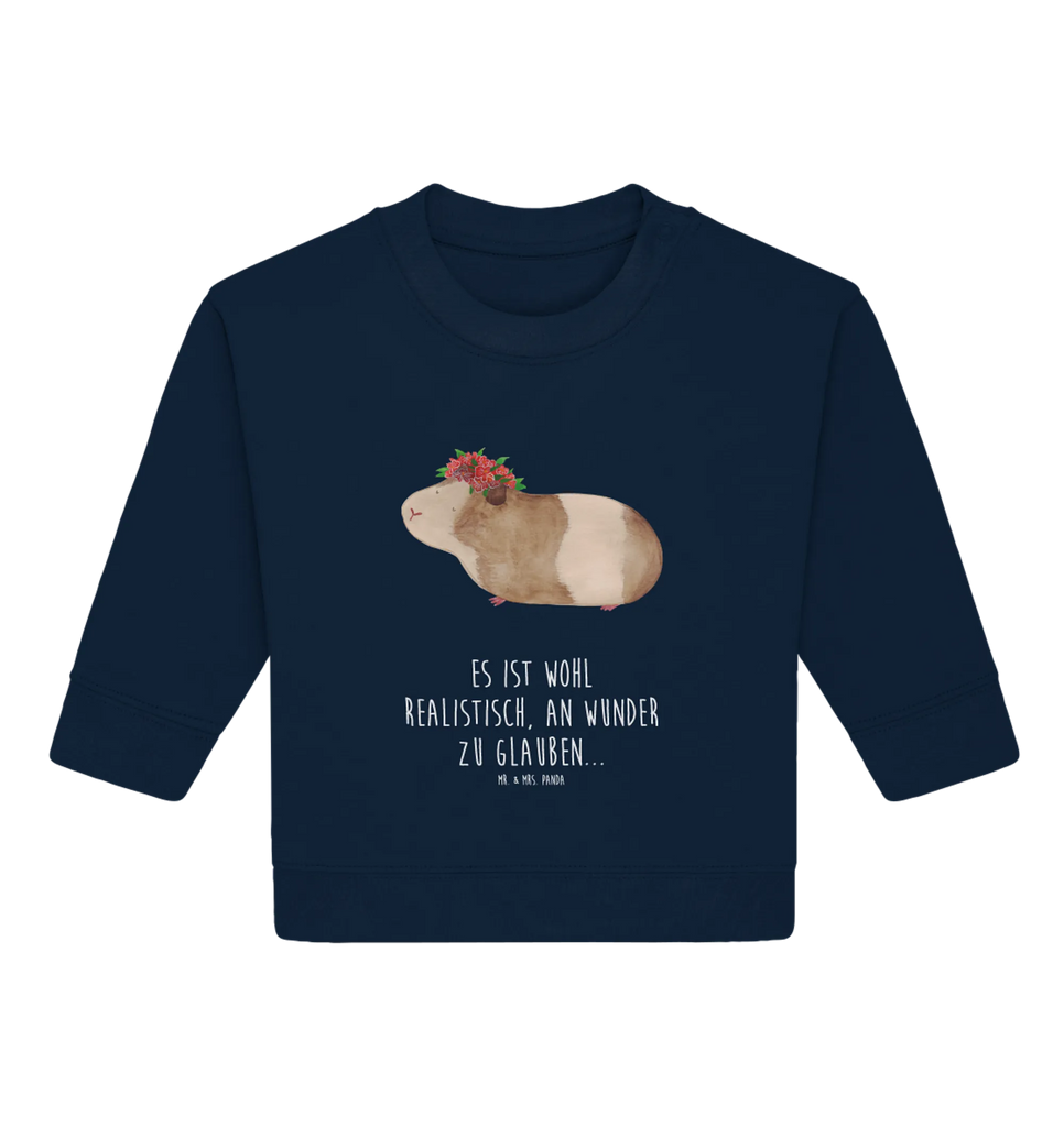 Organic Baby Pullover Meerschweinchen Weisheit Baby Bullover, Baby Sweatshirt, Tiermotive, Gute Laune, lustige Sprüche, Tiere, Meerschweinchen, Meerie, Meeries, Wunder, Blumenkind, Realität, Spruch, Weisheit, Motivation, Wunderland