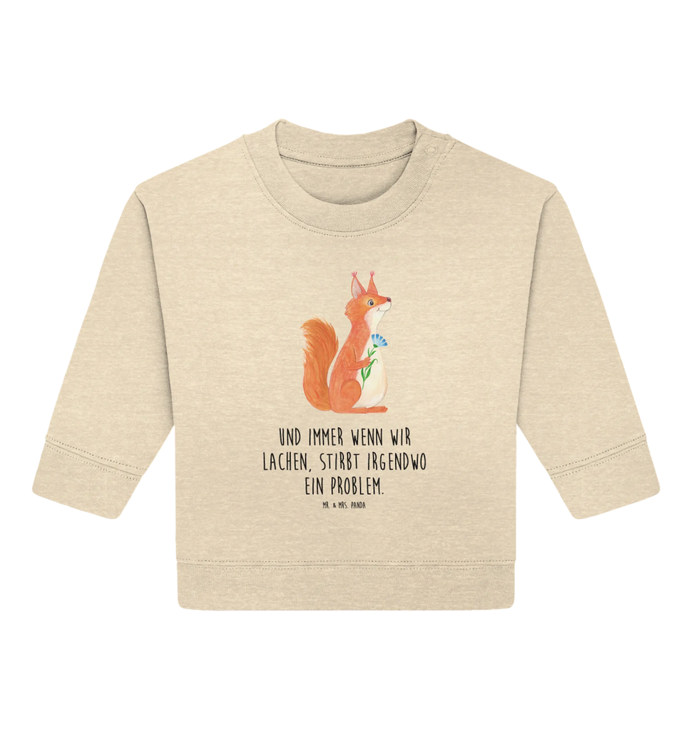 Organic Baby Pullover Eichhörnchen Blume Baby Bullover, Baby Sweatshirt, Tiermotive, Gute Laune, lustige Sprüche, Tiere, Eichhörnchen, Eichhorn, Spruch positiv, Lachen, Spaß, Motivation Sprüche, Motivation Bilder, glücklich Spruch, Spruch Deko