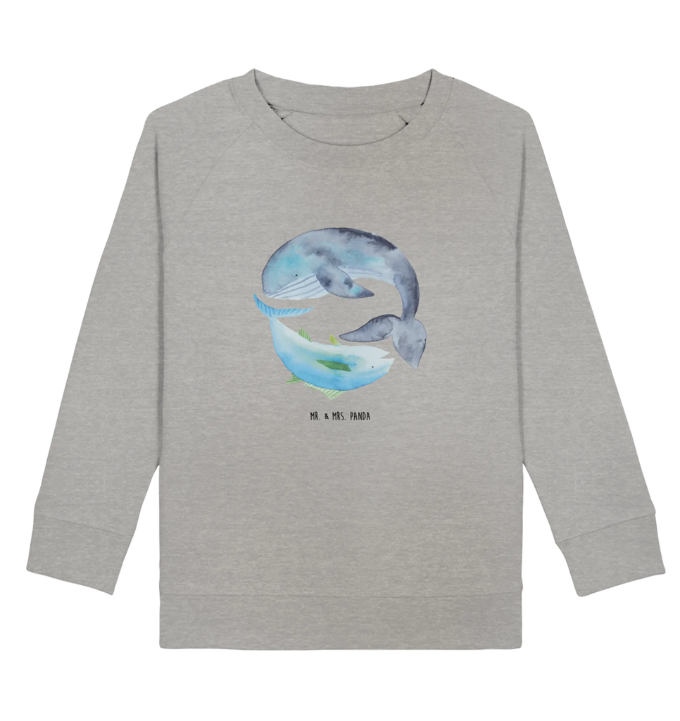 Organic Kinder Pullover Walfisch & Thunfisch Kinder Pullover, Kinder Sweatshirt, Jungen, Mädchen, Tiermotive, Gute Laune, lustige Sprüche, Tiere, Wal, Wahl, Tunfisch, Wortwitz lustig, Spruch lustig, Flachwitz, Witz, Spruch des Tages, Flachwitz Geschenk