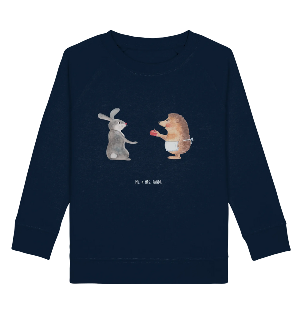 Organic Kinder Pullover Liebe ist nie ohne Schmerz Kinder Pullover, Kinder Sweatshirt, Jungen, Mädchen, Tiermotive, Gute Laune, lustige Sprüche, Tiere, Igel und Hase, Igel, Hase, Liebe Spruch, Liebeskummer Geschenk, Herzschmerz, Trösten, Trennungsschmerz, Spruch romantisch