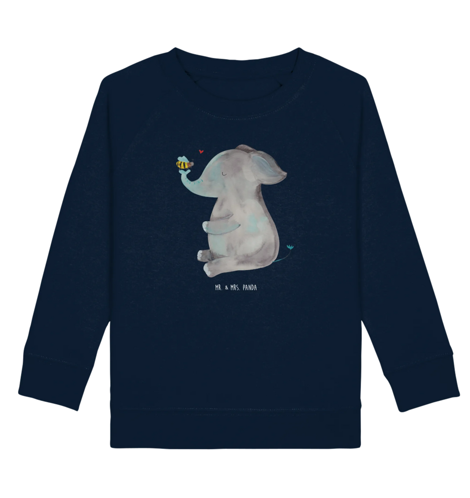 Organic Kinder Pullover Elefant & Biene Kinder Pullover, Kinder Sweatshirt, Jungen, Mädchen, Tiermotive, Gute Laune, lustige Sprüche, Tiere, Elefant, Biene, Liebe, Liebesbeweis, Jahrestag, Liebesgeschenk, Heiratsantrag, Hochzeitsgeschenk, Liebesspruch