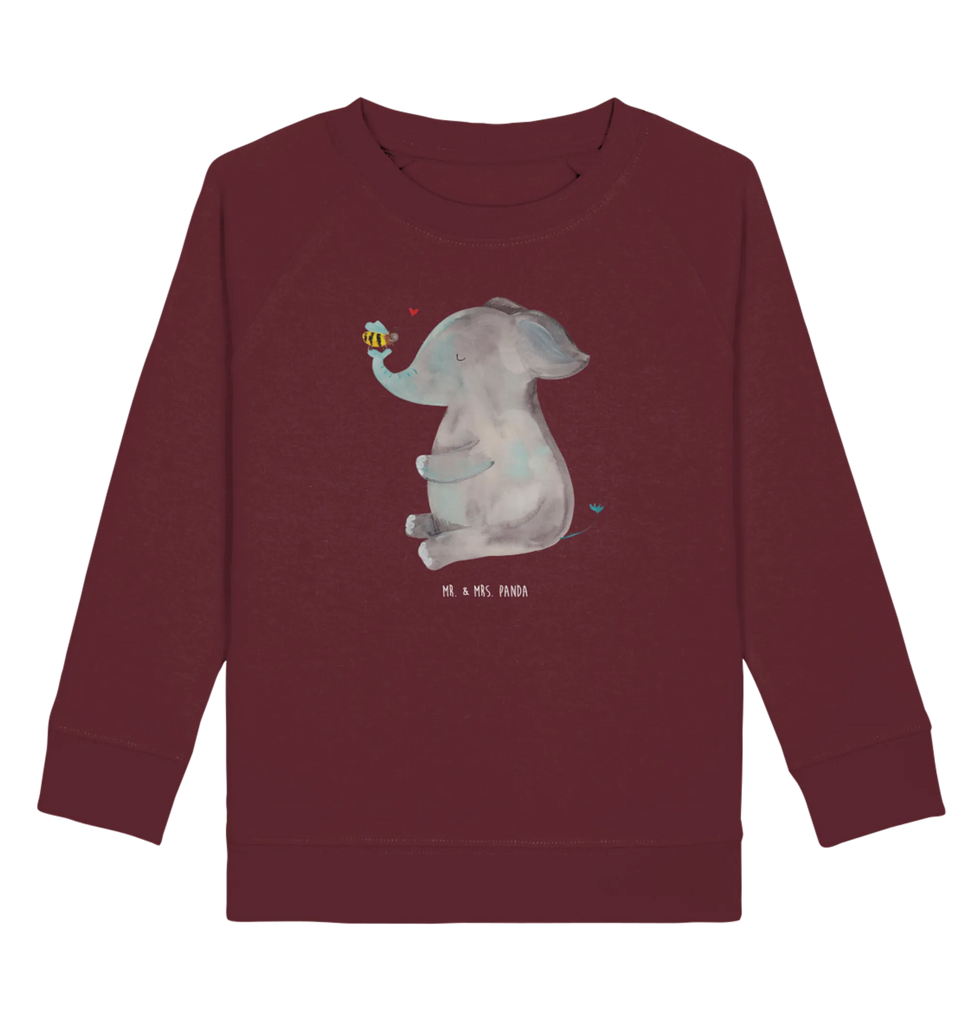 Organic Kinder Pullover Elefant & Biene Kinder Pullover, Kinder Sweatshirt, Jungen, Mädchen, Tiermotive, Gute Laune, lustige Sprüche, Tiere, Elefant, Biene, Liebe, Liebesbeweis, Jahrestag, Liebesgeschenk, Heiratsantrag, Hochzeitsgeschenk, Liebesspruch