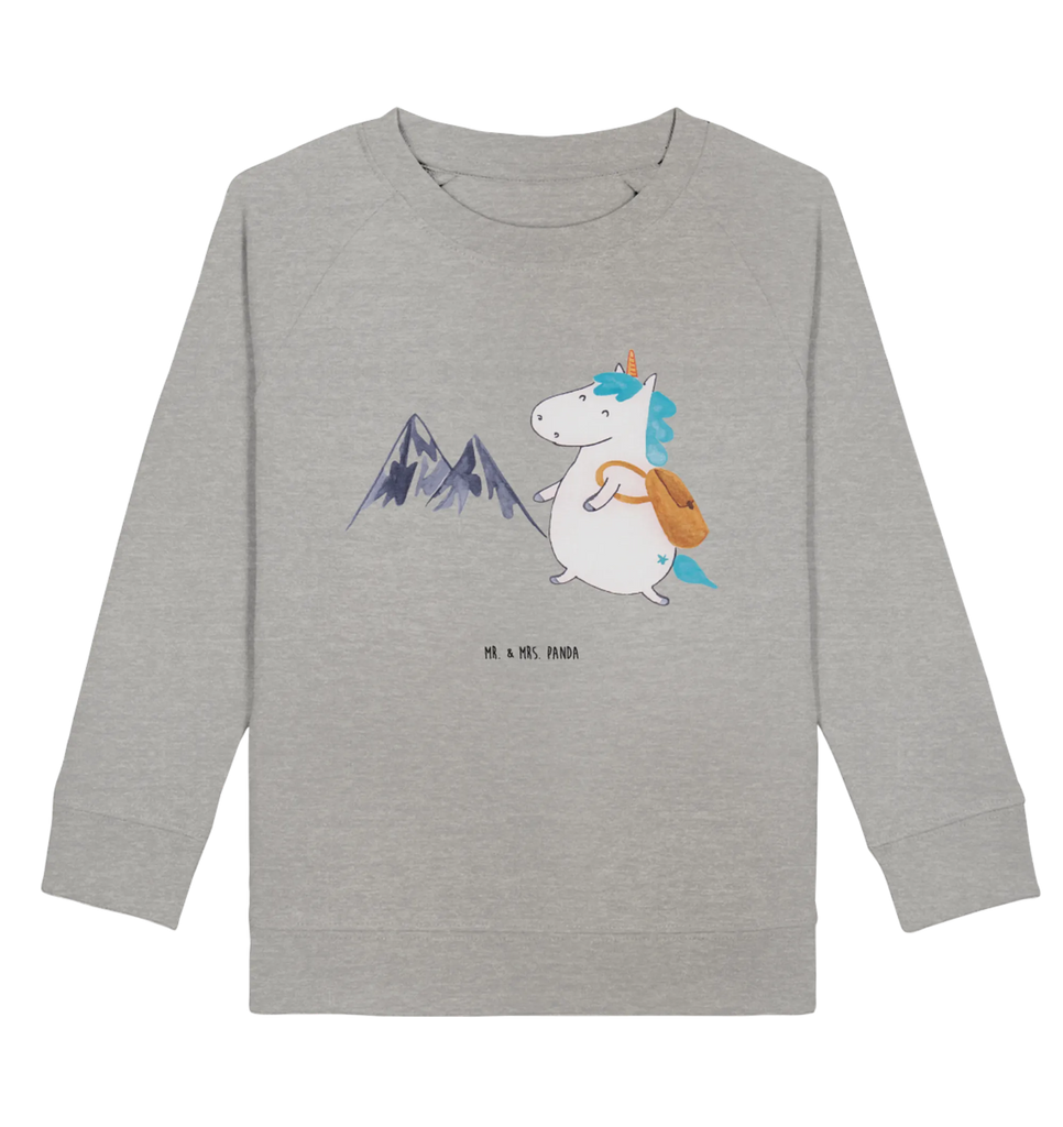 Organic Kinder Pullover Einhorn Bergsteiger Kinder Pullover, Kinder Sweatshirt, Jungen, Mädchen, Einhorn, Einhörner, Einhorn Deko, Pegasus, Unicorn, Bergsteiger, Abenteuer, Berge, Abenteurer, Weltenbummler, Weltreise, Reisen, Urlaub, Entdecker