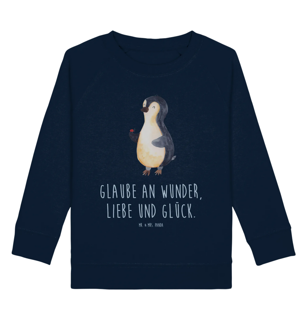 Organic Kinder Pullover Pinguin Marienkäfer Kinder Pullover, Kinder Sweatshirt, Jungen, Mädchen, Pinguin, Pinguine, Marienkäfer, Liebe, Wunder, Glück, Freude, Lebensfreude