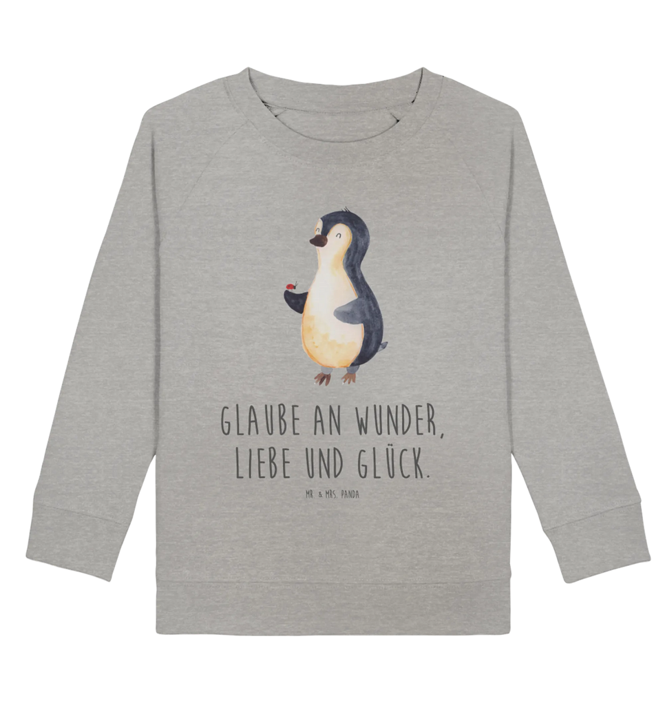 Organic Kinder Pullover Pinguin Marienkäfer Kinder Pullover, Kinder Sweatshirt, Jungen, Mädchen, Pinguin, Pinguine, Marienkäfer, Liebe, Wunder, Glück, Freude, Lebensfreude