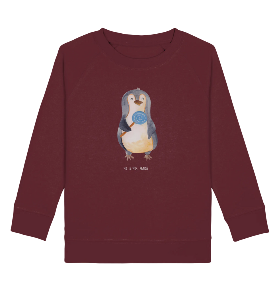 Organic Kinder Pullover Pinguin Lolli Kinder Pullover, Kinder Sweatshirt, Jungen, Mädchen, Pinguin, Pinguine, Lolli, Süßigkeiten, Blödsinn, Spruch, Rebell, Gauner, Ganove, Rabauke