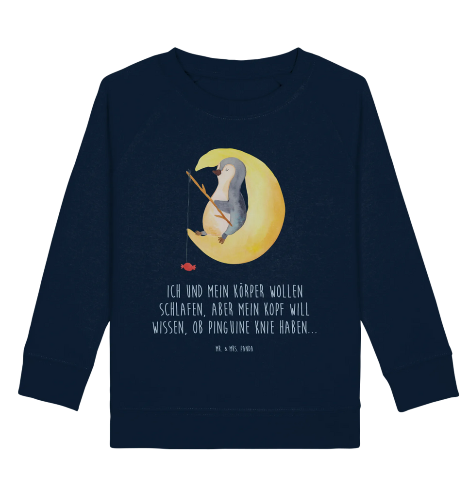 Organic Kinder Pullover Pinguin Mond Kinder Pullover, Kinder Sweatshirt, Jungen, Mädchen, Pinguin, Pinguine, Spruch, schlafen, Nachtruhe, Einschlafen, Schlafzimmer, Schlafstörungen, Gästezimmer