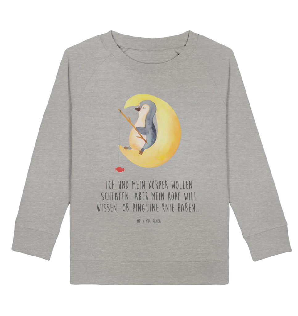 Organic Kinder Pullover Pinguin Mond Kinder Pullover, Kinder Sweatshirt, Jungen, Mädchen, Pinguin, Pinguine, Spruch, schlafen, Nachtruhe, Einschlafen, Schlafzimmer, Schlafstörungen, Gästezimmer