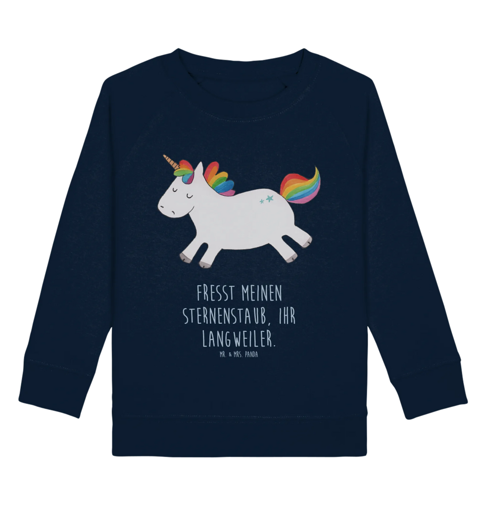 Organic Kinder Pullover Einhorn Happy Kinder Pullover, Kinder Sweatshirt, Jungen, Mädchen, Einhorn, Einhörner, Einhorn Deko, Unicorn, glücklich, fröhlich, Spaß, Freude, Lebensfreude, witzig, spannend, Lächeln, Lachen