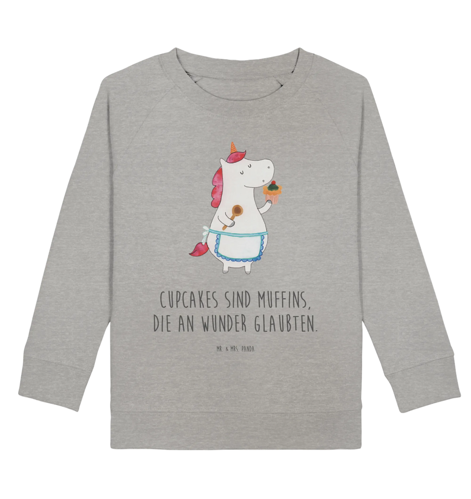 Organic Kinder Pullover Einhorn Küchenfee Kinder Pullover, Kinder Sweatshirt, Jungen, Mädchen, Einhorn, Einhörner, Einhorn Deko, Pegasus, Unicorn, backen, Muffin, Motivation, Träumer, träumen, Bäckerin, Hobbykoch, Koch, Torte, Kuchen